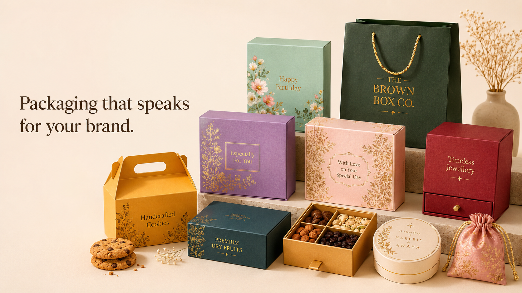The Brown Box Co. curated lineup of luxury packaging boxes for every brand moment